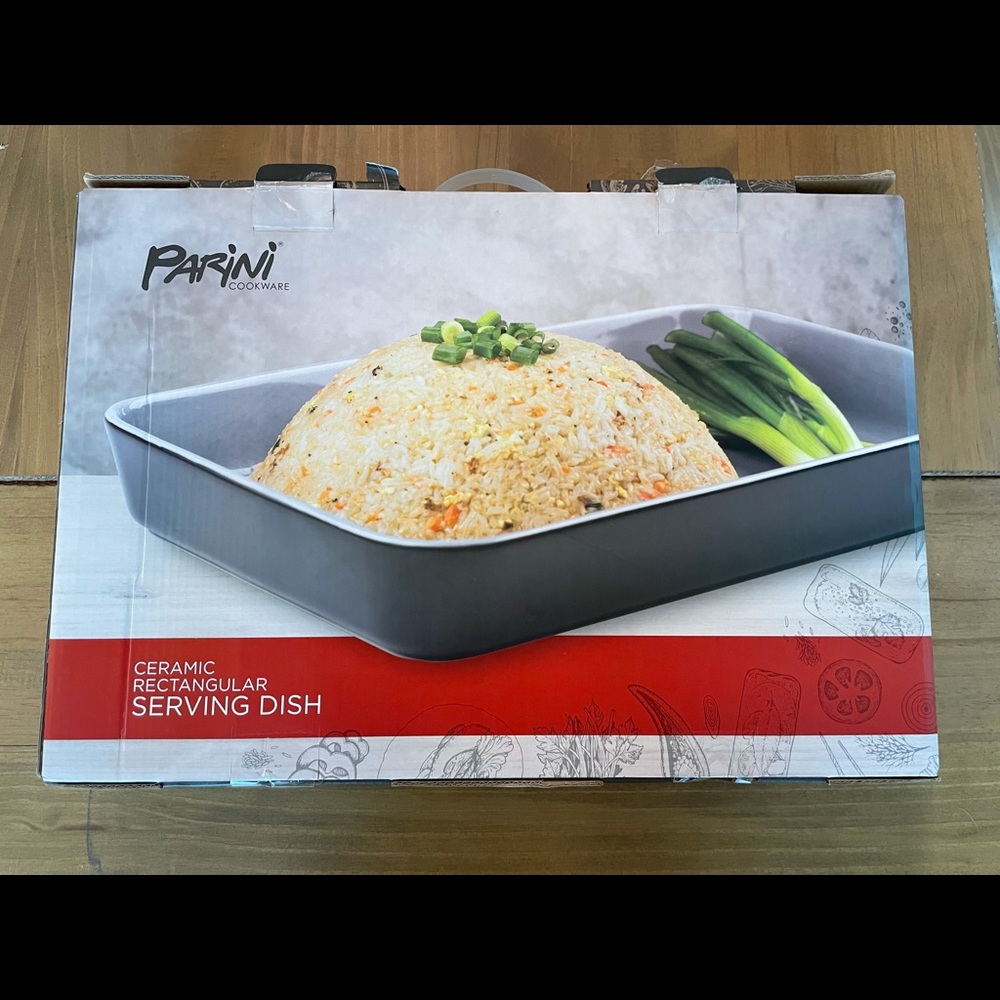 Rectangular ceramic serving dish